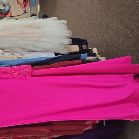 Hot Pink Prom Dress - Picture 2 of 7